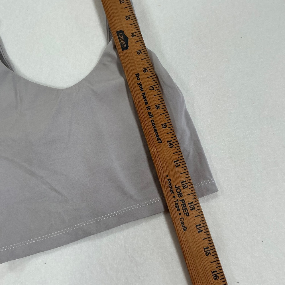 OFFLINE by Aerie Real Me Longline Sports Bra Grey XXS V-Neck Athletic Crop Top